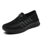 Damen Bequeme Slip-On Freizeitschuhe mit atmungsaktivem Obermaterial EB