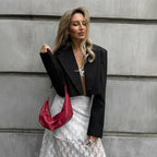 Damen Cropped Blazer im klassischen Streifenmuster EB