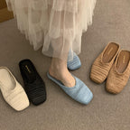 Damen luftige Sommer Slipper mit handgearbeiteter Häkelstruktur EB