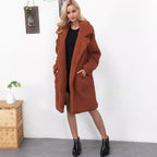 Damen Kuscheliger Teddy-Mantel EB