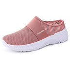 Damen Bequeme Slip-On Freizeitschuhe mit elastischem Riemen EB
