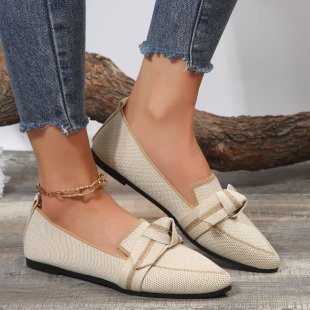 Damen bequeme Slip-On Mokassins mit modischen Details EB