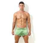Kurze Satin-Schlafshorts für Herren mit Seitenschlitz