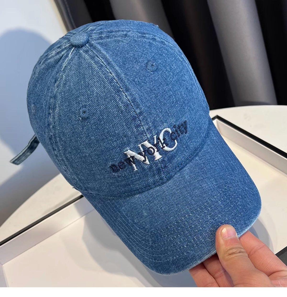 Stilvolle Denim-Baseballkappe für Damen