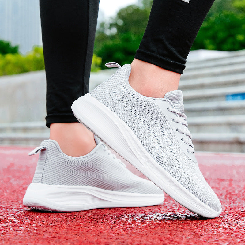 Unisex nan leichter Strick-Laufschuh mit atmungsaktivem Obermaterial und stoßdämpfender Schaumsohle EB