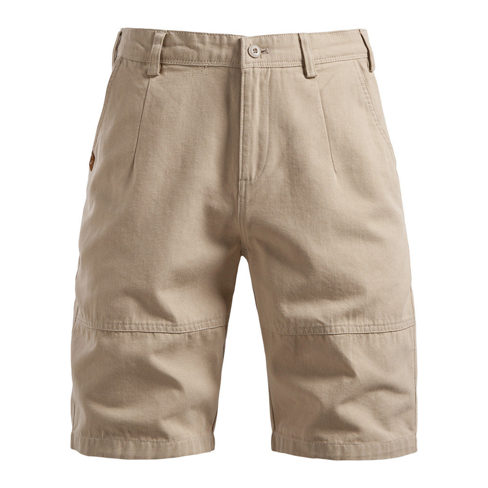 Robuste Bermuda-Shorts aus Baumwoll-Twill für Herren mit verstärkten Knieeinsätzen