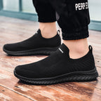 Damen Bequeme Slip-On Freizeitschuhe mit elastischem Strickoberteil EB