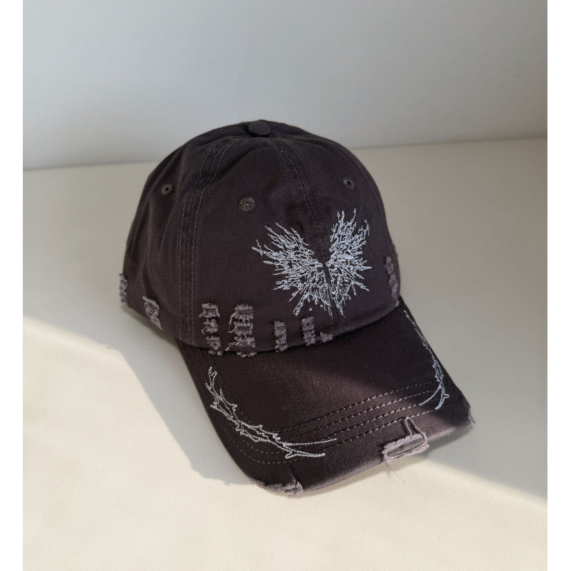 Snapback-Cap für Damen mit Grafik und Distressed-Optik