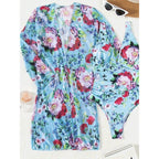 Damen Strandoveralls mit floralem Design und leichtem Material EB