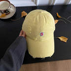 Unisex-Baseballkappe mit Stickerei im Used-Look