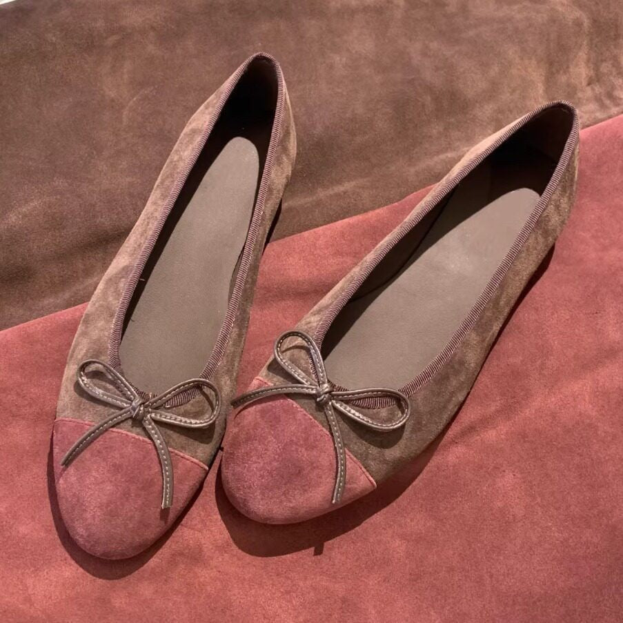 Damen Ballerinas mit modischem Schleifendetail EB