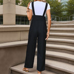 Damen Lässiger Jumpsuit mit praktischen Taschen und Knopfdetails EB