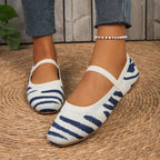 Damen bequeme Ballerinas mit elastischem Riemen EB