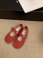 Damen Ballettschuhe mit elegantem Riemen und bequemer Sohle EB