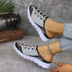 Damen luftige Sneaker-Pantoletten mit rutschfester Sohle EB
