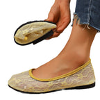 Damen Ballerinas aus feiner Spitze EB