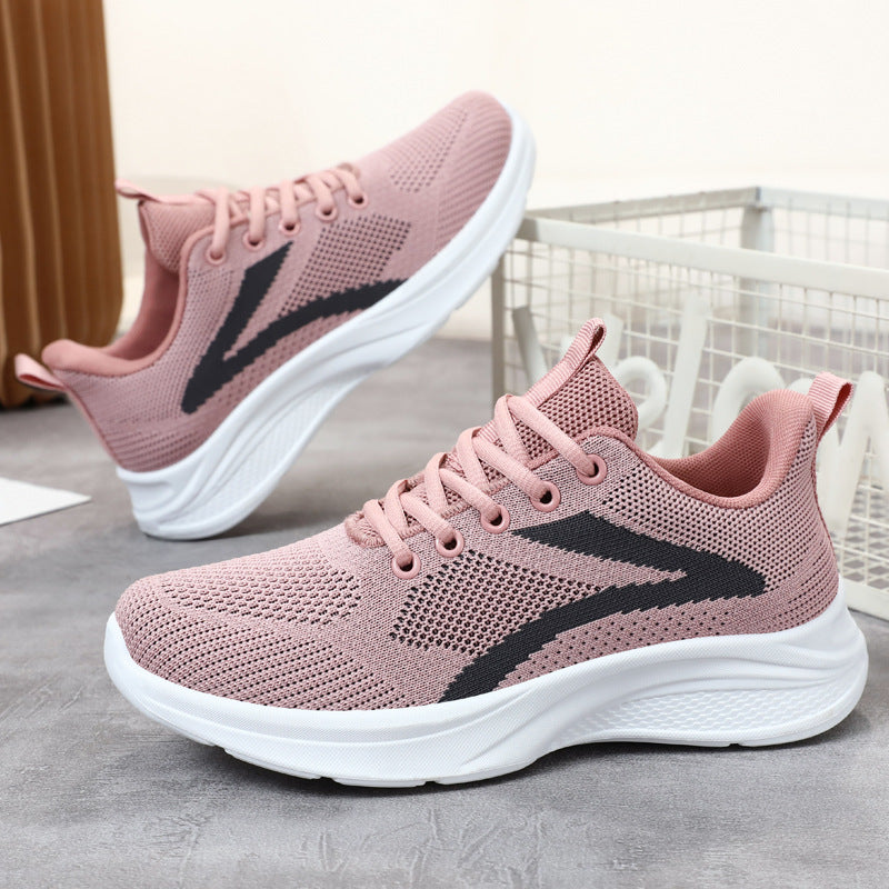 Damen Atmungsaktive Freizeitschuhe mit elastischem Obermaterial und stoßdämpfender Sohle EB