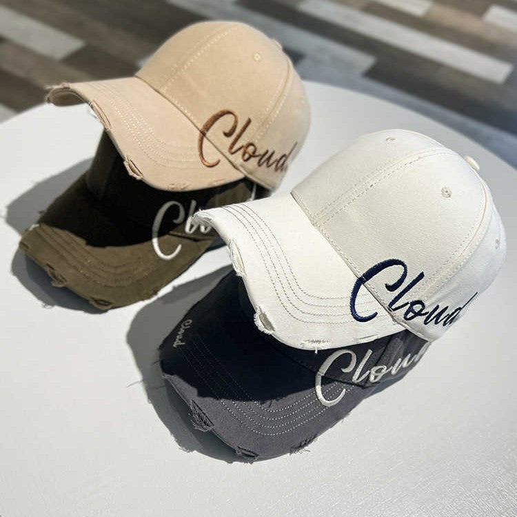 Women's Distressed Casual Cotton Baseball Cap