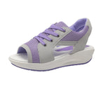 Damen Atmungsaktive Slip-On Sandalen mit hohem Plateau EB