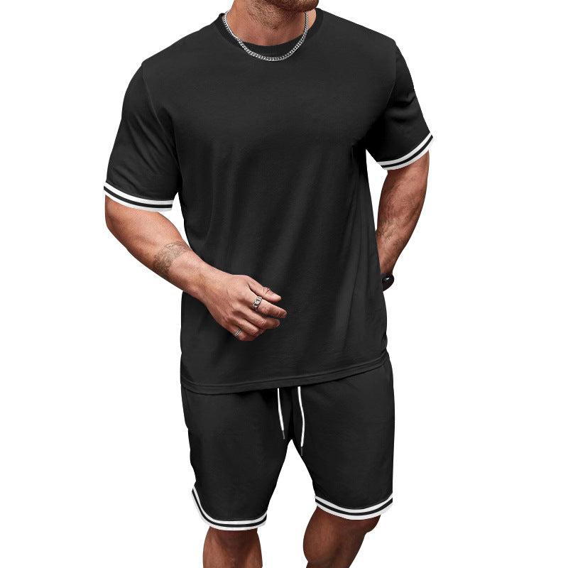 Freizeit-Jersey-Set für Herren mit Kontraststreifen