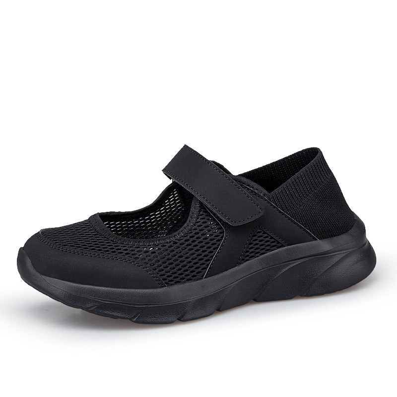 Damen Atmungsaktive Freizeitschuhe mit Klettverschluss und flexiblem Obermaterial EB