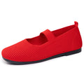 Damen Bequeme Strick-Ballerinas mit elastischem Riemen EB