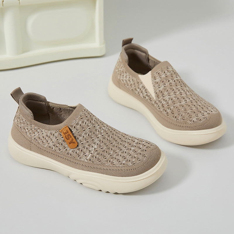 Damen Bequeme Slip-On Freizeitschuhe EB