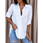 Damen Relaxed Fit Button-Up Shirt EB