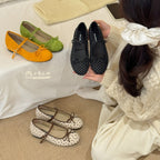 Damen Ballerinas mit verspieltem Blumenmuster EB