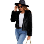 Damen Elegante und trendige Kunstpelzjacke EB