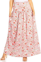 Damen Maxi-Rock mit elastischem Bund und Taschen EB