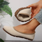 Damen Bequeme und atmungsaktive Ballerinas mit elastischem Einsatz EB