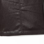 Damen Kunstleder Shorts mit elastischem Bund und modischen Details EB
