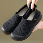 Damen Bequeme Slip-On Freizeitschuhe mit strukturiertem Obermaterial EB