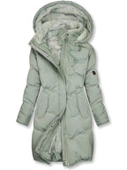 Damen gefütterter Winterparka mit abnehmbarer Kapuze und weichem Innenfutter EB