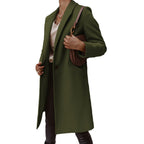 Damen eleganter Wollmantel mit schmaler Silhouette EB