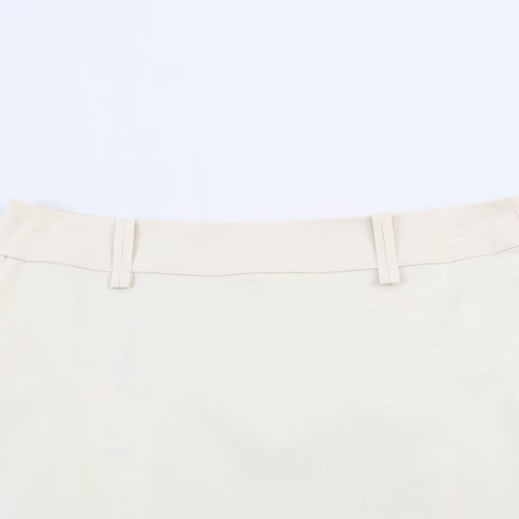Damen eleganter Bleistiftrock mit transparentem Spitzenabschluss EB