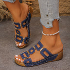 Damen Bequeme Sandalen mit modischem Riemen-Design EB