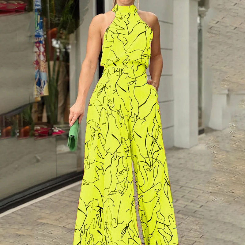 Eleganter Jumpsuit mit Stehkragen und Ballonärmeln