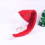 Weihnachtsmütze mit Plüschbesatz
