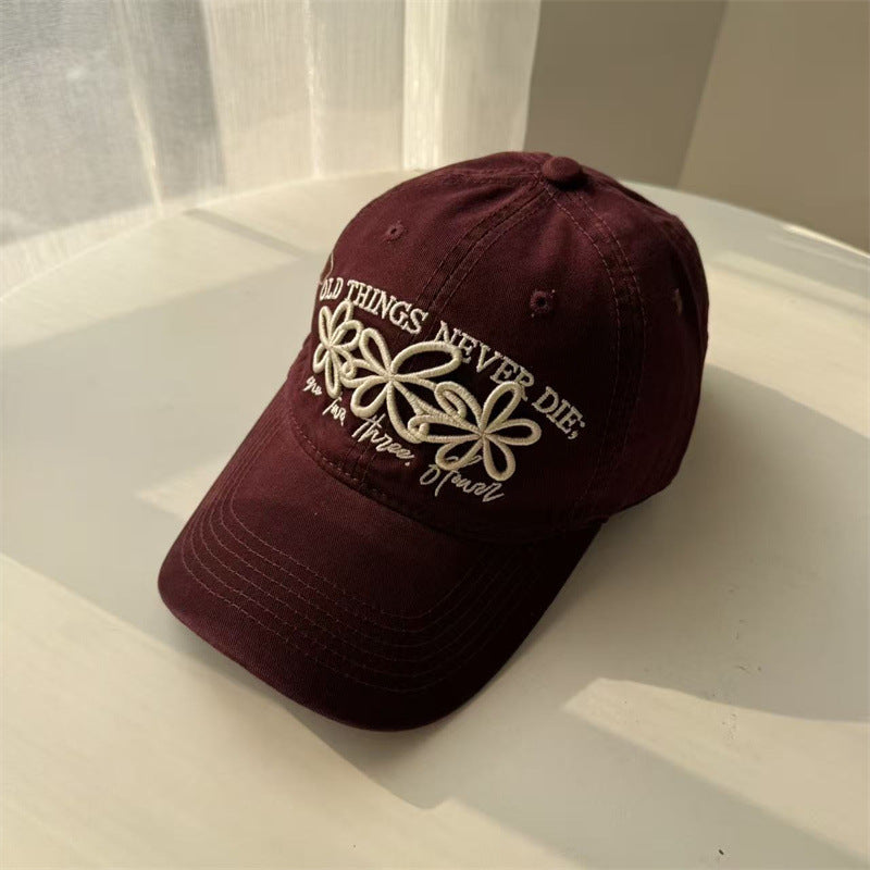 Bestickte florale Damen-Baseballkappe
