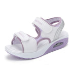 Damen Bequeme Luftpolster-Sandalen mit verstellbarem Klettverschluss EB