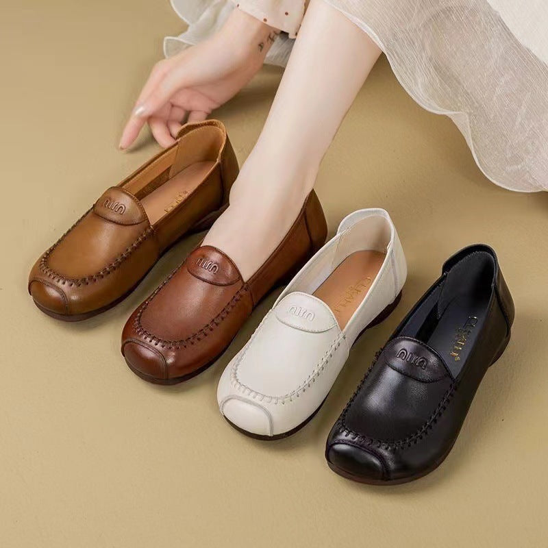 Damen Bequeme Mokassins mit feiner Lederverarbeitung und eleganter Naht EB