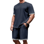 Freizeit-Jersey-Set für Herren mit Kontraststreifen