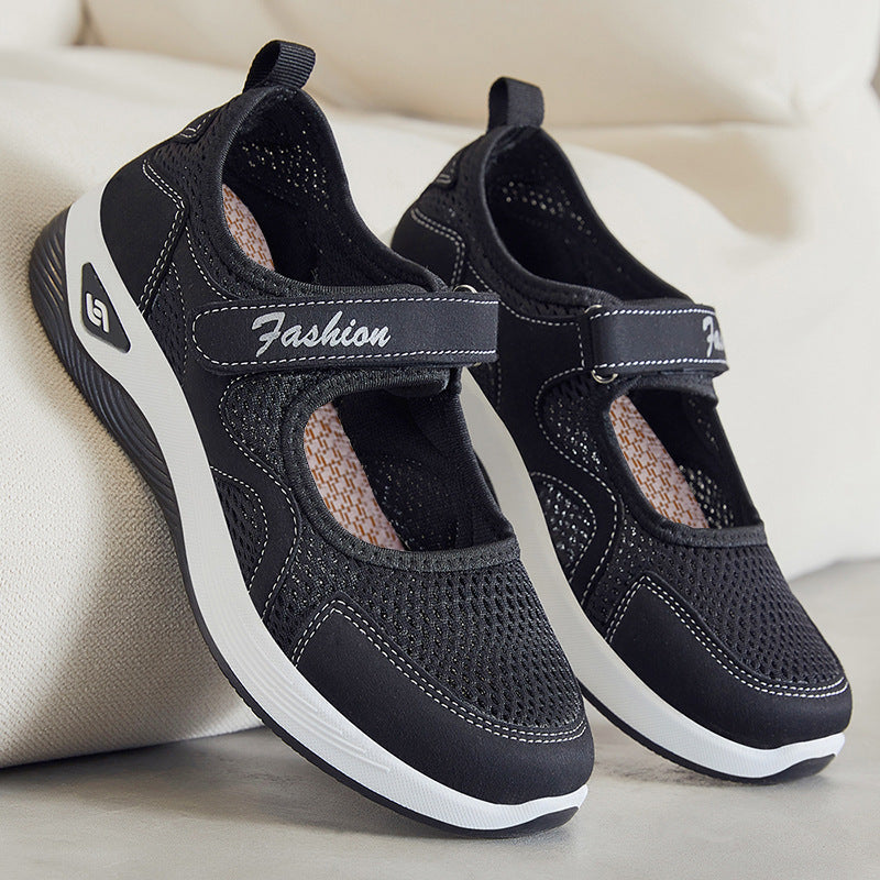 Damen Atmungsaktive Freizeitschuhe mit Klettriemen EB