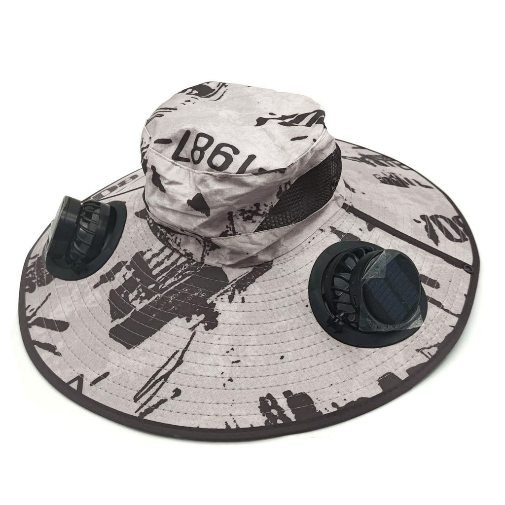 Ventilated Sun Hat with Battery Fans