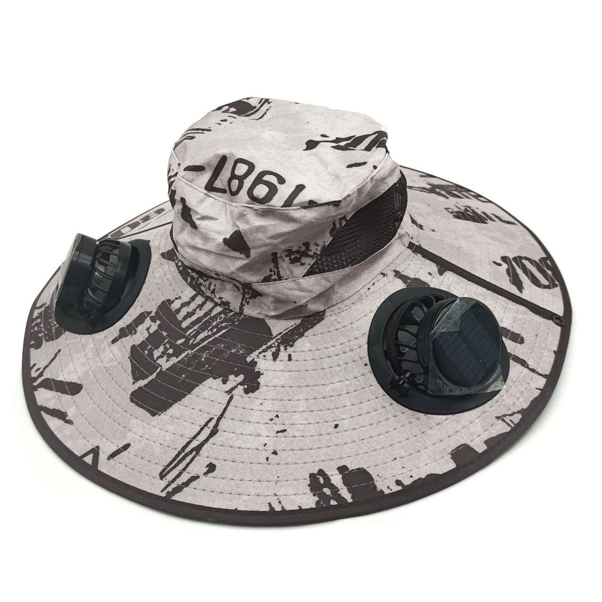 Ventilated Sun Hat with Battery Fans