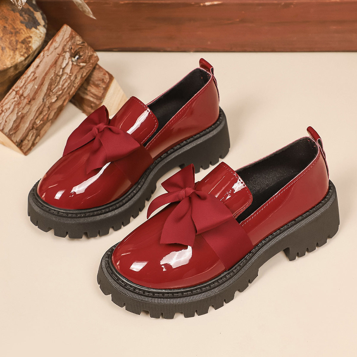Damen Loafers mit elegantem Schleifen-Design und rutschfester Sohle EB