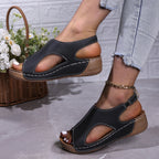 Damen Bequeme Sandalen mit offener Zehenpartie EB