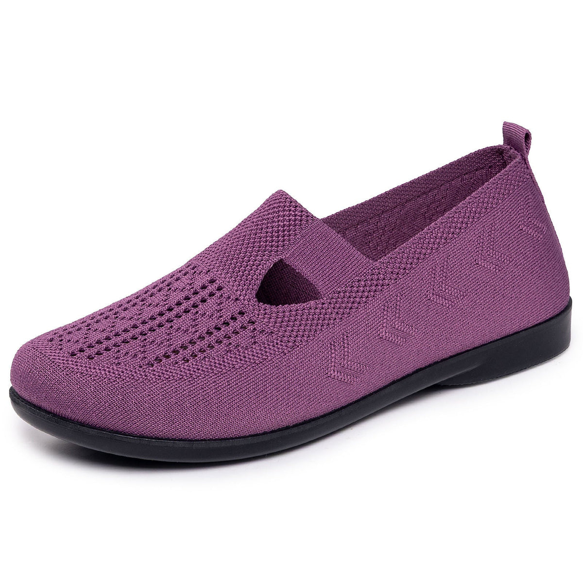 Damen bequeme Slip-On Schuhe mit luftiger Strickoberfläche EB